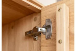 Arrediorg Vetrina moderna 2 ante apertura sinistra in legno massello oliato