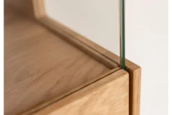Arrediorg Vetrina moderna 2 ante apertura sinistra in legno massello oliato