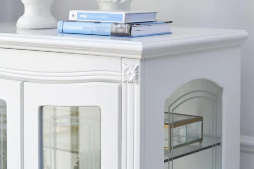 Arrediorg Vetrina provenzale bassa 2 anta Princess 860 colore Bianco