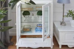 Arrediorg Vetrina provenzale bassa 2 anta Princess 860 colore Bianco