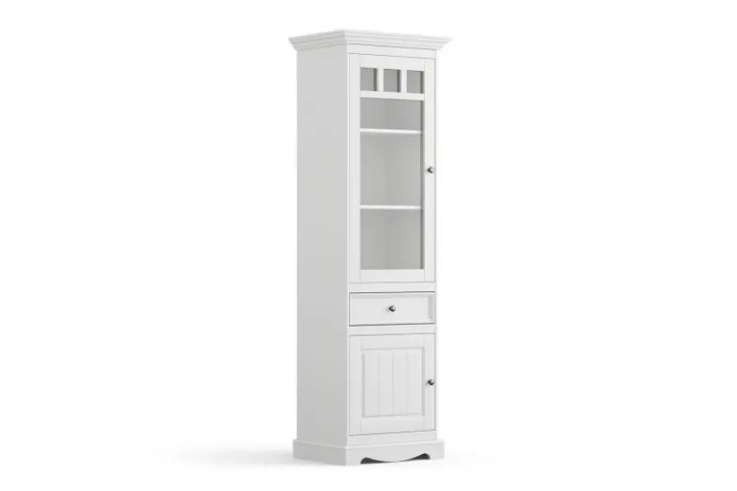 Arrediorg Vetrina shabby chic 1 anta pino massello