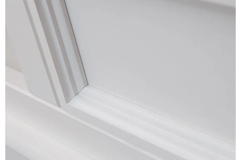 Arrediorg Vetrina shabby chic 1 anta pino massello bianco e top rovere