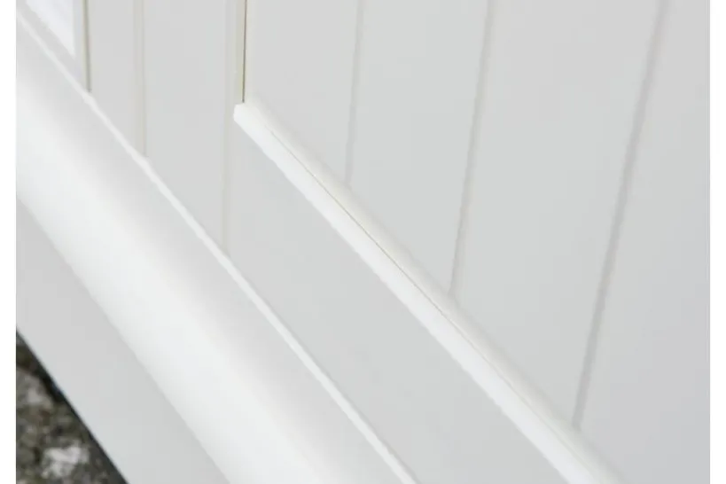 Arrediorg Vetrina shabby chic 1 anta pino massello bianco e top rovere