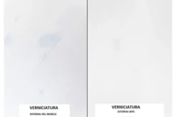 Arrediorg Vetrina shabby chic 1 anta pino massello bianco e top rovere
