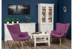 Arrediorg Vetrina shabby chic 2 ante pino massello
