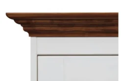 Arrediorg Vetrina shabby chic 2 ante pino massello bianco cornice noce