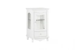 Arrediorg Vetrina stile provenzale bianca a 1 anta Princess 860