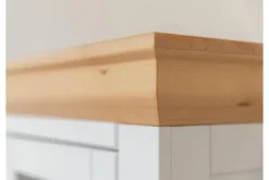 Arrediorg Vetrinetta bassa legno massello di pino bianca shabby country