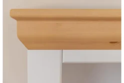 Arrediorg Vetrinetta bassa legno massello di pino bianca shabby country