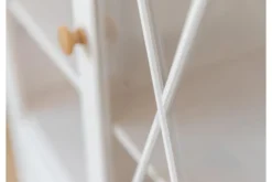 Arrediorg Vetrinetta bassa legno massello di pino bianca shabby country