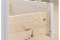 Arrediorg Vetrinetta bassa legno massello di pino bianca shabby country