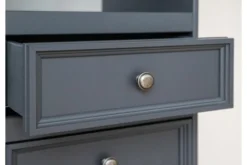Arrediorg Vetrinetta libreria pino massello grafite e naturale shabby chic