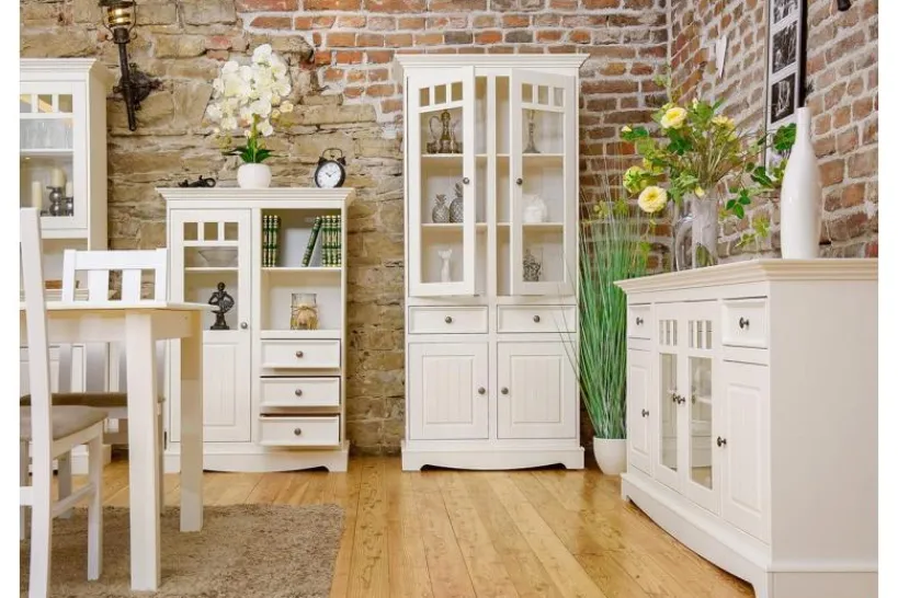 Arrediorg Vetrinetta shabby chic pino massello