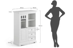 Arrediorg Vetrinetta shabby chic pino massello