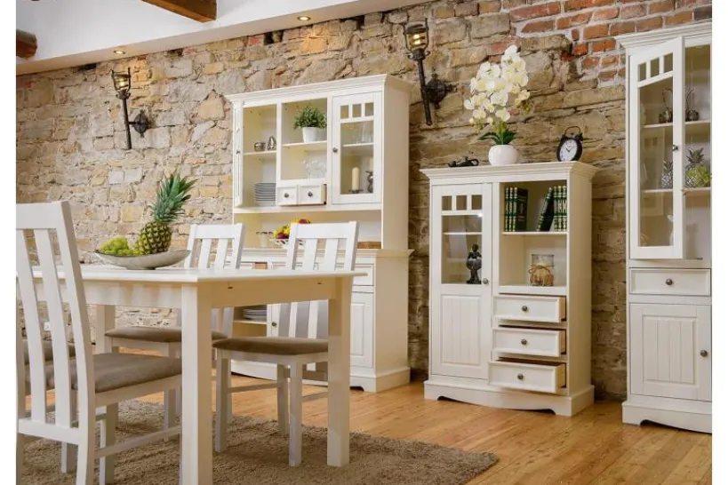 Arrediorg Vetrinetta shabby chic pino massello
